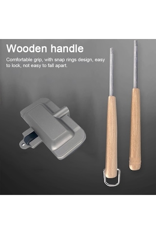 Ebitda Kamp Sandviç Pişirme Tavası Çift Taraflı Sandviç Yapıcı Yapışmaz Alüminyum Çevirme Izgara Tavası Kahvaltı Krep, Kızarmış Ekmek, Omlet İçin Çıkarılabilir Sap İle Siyah Siyah