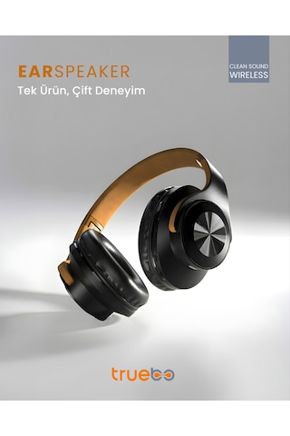 Truebo EarSpeaker Hoparlöre Dönüşebilen Kulak Üstü Bluetooth Kulaklık