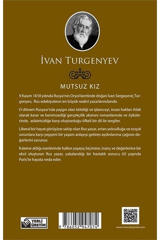 Mutsuz Kız - İvan Turgenyev - Maviçatı (dünya Klasikleri)