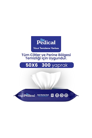 Vücut Temizleme Havlusu 50'li 6 Paket 300 Adet Havlu Diğer