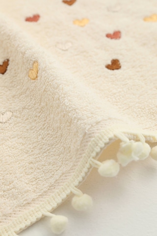 Yoncagül Ponponlu 2li El Yüz Havlusu 50x90 - Krem