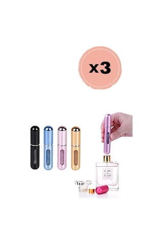 Taşınabilir Mini Doldurulabilir 3 Adet Parfüm Şişesi Atomizer Parfüm Şişeleri Boş Küçük Strglbl75