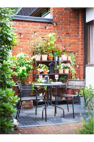 Balkon Masası, Gri, 70 Cm Gri