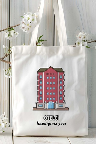 Art Hediye Otelci Baskılı Bez Omuz Çantası Kişiye Özel Model 19 Çok Renkli