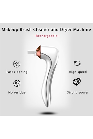 Sones Elektrikli Fırça Makyaj Fırçası Temizleme Makinesi Otomatik Kurutucu Usb Şarj Edilebilir Makyaj Fırçası Temizleyici Siyah