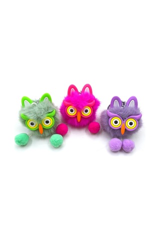 Kızılkaya Peluş Ponpon Anahtarlık Baykuş Ve Lemur Figürlü 2410124 1 Adet Gko Altın