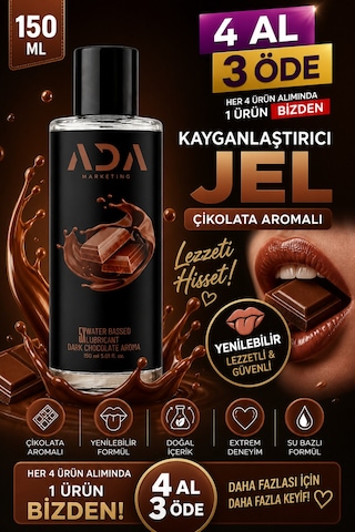 150 Ml Çikolata Aromalı Yoğun Kayganlaştırıcı Jel Uzun Süreli Pürüzsüz Ve Kontrollü Kullanım