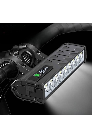 Newboler 10000 Lümen 17 Led Usb Şarjlı Bisiklet Farı 10000 Mah
