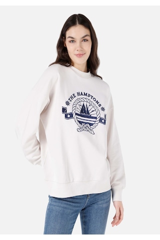 Colin's Colins Comfort Fit Kadın Baskılı Beyaz Sweatshirt Cl1067957 Q1.v1 Ofw Beyaz