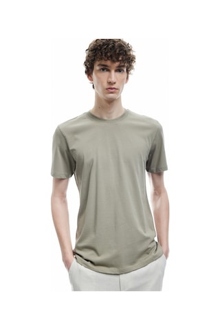 Koton Pamuklu Kısa Kollu Bisiklet Yaka Erkek Basic Tişört Yeşil 6wam10062hk Yeşil