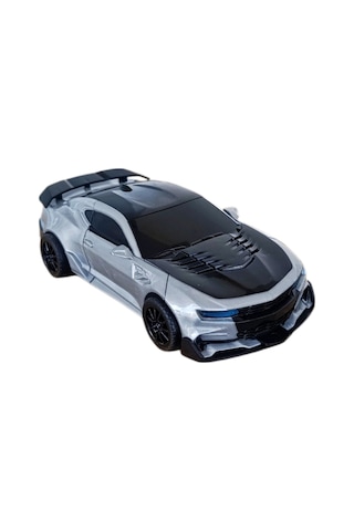 Transformer Robot Çek Bırak Kendinden Robota Dönüşen 1:32 Gri Camaro Oyuncak Araba Gri