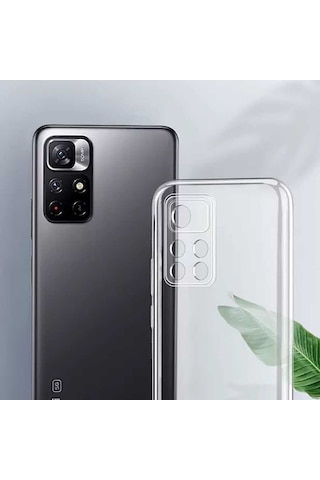 Kilifone - Redmi Note 11 Pro Plus 5g Uyumlu - Kılıf Şeffaf Soft Slim Fitt Süper Silikon Kapak - Şeffaf