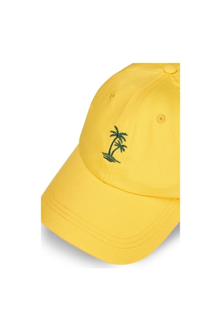 Ucla Anıston Sarı Baseball Cap Nakışlı - Unisex Şapka Sarı