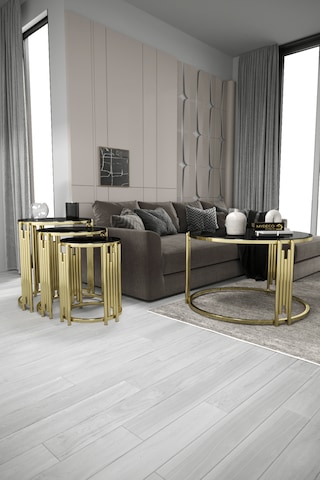 Piyano Set Orta Sehpa Takımı Gold Siyah