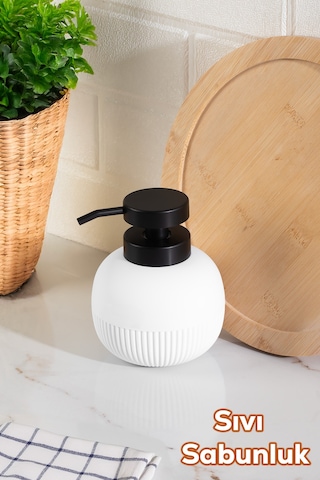 Porsima 3119 Banyo Ve Mutfak Sıvı Sabunluk 450ml Beyaz Beyaz
