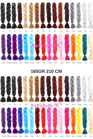 X-pression Afrika Örgüsü Ve Rasta Için Sentetik Saç 165gr- L-i-l-a -a-36