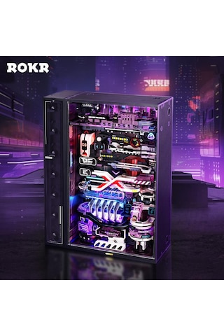 Rokr Mr02s The Future City Marble Run Dıy Mechanical 3d Puzzle Maket Model Seti 3d Model Kit Detaylı Dekoratif Hobi Seti Hareketli Ve Işıklı
