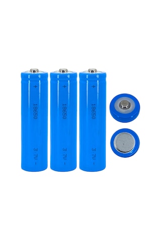 Hedyex 18650 Şarjlı Pil Çıkıntılı Başlıklı Fener Pili 3.7v Li-ion 3lü