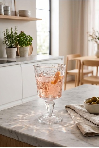 Lexroo Leafy Kokteyl Kadehi 270 Cc Damla Logo Ofset Hediyelik Kutu 24 Çok Renkli