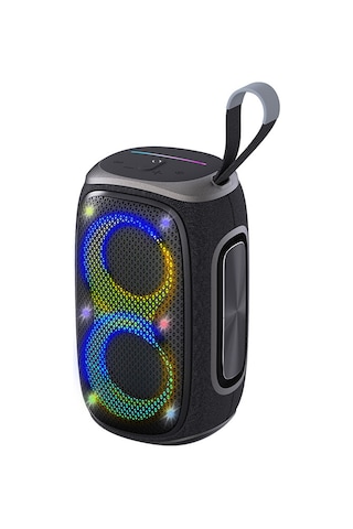 Lenyes S865 Luminous Serisi Su Geçirmez Çoklu Giriş Rgb Işıklı Tws Bluetooth Hoparlör V5.3 40w Siyah Siyah