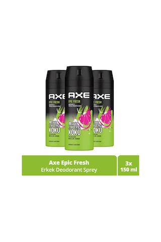 Axe Epic Fresh Erkek Deodorant ve Vücut Spreyi 3 x 150 ML