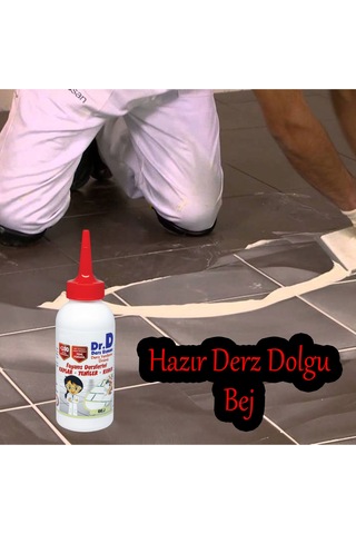 Bej Renk Derz Dolgu Fayans Seramik Mermer Yer Duvar İçin Tamir Derz Yenileme Dolgusu 200 Gr