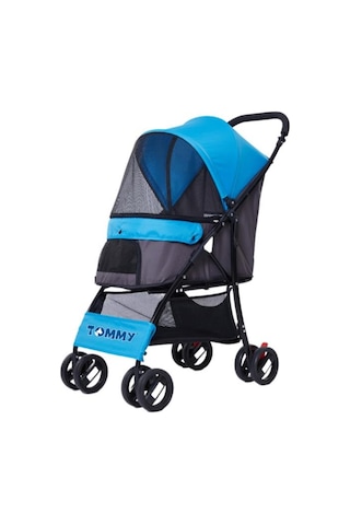 Tommy Evcil Hayvan Arabası 67x47x98 Cm Mavi Max 15 Kg
