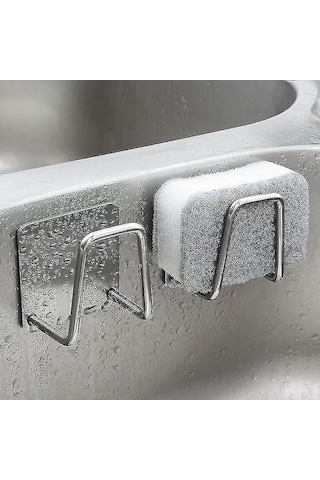 Yaleker 4 Adet Paslanmaz Çelik Bulaşık Süngeri Tutucu - Kendinden Yapışkanlı Duvar Askısı Diğer