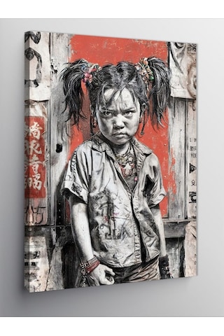 Kanvas Tablo Sokakta Serseri Kız 100cmx140cm