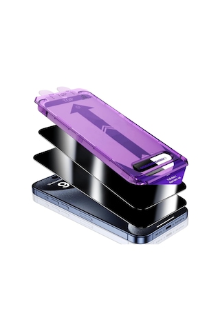Apple iPhone Uyumlu 16/16 Pro /16 Plus / 16 Pro Max Hayalet Aparatlı Ekran Koruyucu Otomatik Kurulumlu Toz Engelleyici Baloncuk Bır