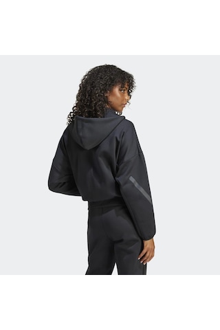 Black Adidas Kadın Kapşonlu Eşofman Üstü W Z.n.e. Fz Je7848 001