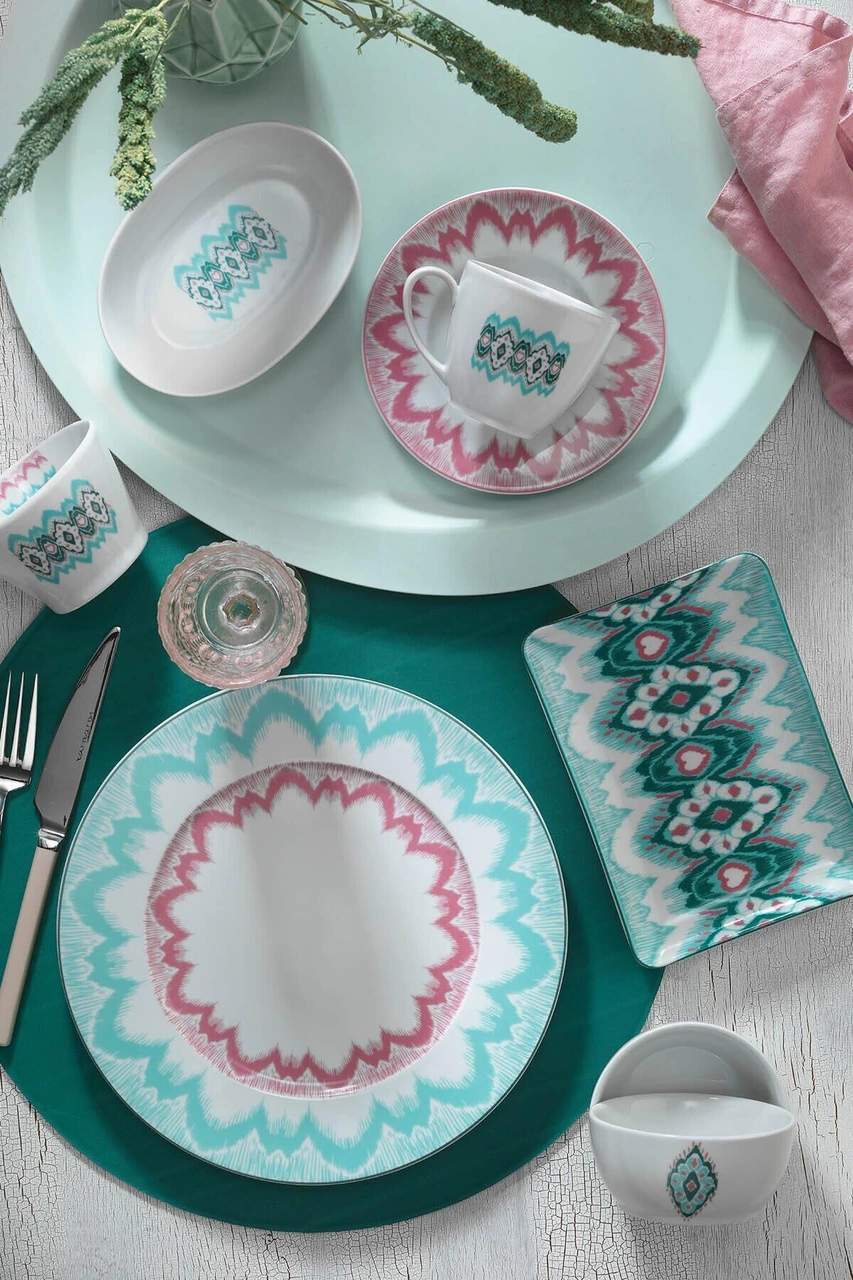 Porselen Lb32kh42010507 Leonberg 6 Kişilik 32 Parça Yuvarlak Kahvaltı Takımı Çok Renkli