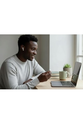 Anc Enc Kablosuz Bluetooth Kulaklık 5.4 Version Son Hız Bağlantı, Uzun Şarj Kapasitesi, Ses Asistanı, Beyaz 10 Metre Çekiş Mesafesi Pürüzsüz Ses Kalitesi Gürültü Engelleme Ve A Plus Mikrofon