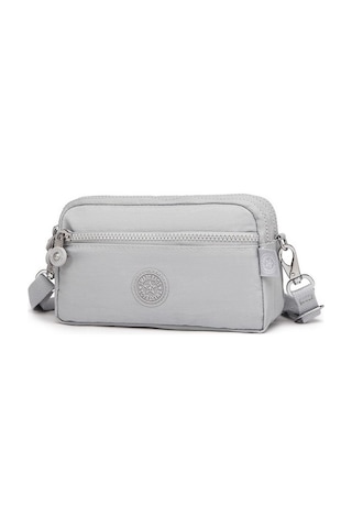 Smart Bags 1112 Krınkle Kumaş Postacı Çantası (Açık Gri) Açık Gri