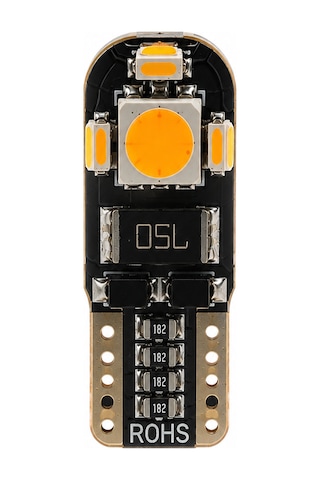 T10 Wy5w Turuncu Amber Led Ampul 12v Canbus Park Plaka Sinyal Ayna Çamurluk Lambası 360 Işık 1 Adet