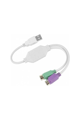 Kablolu Usb To Ps2 Çevirici Klavye Mouse Yuvarlak Uç Usb Çeviric