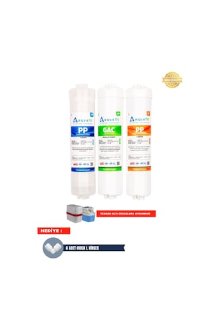 Su Arıtma Filtresi – Kapalı Kasa İki Tarafı Ouick 3’lü Ön Filtre Seti