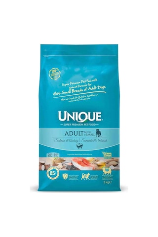 Unique Mini Adult Küçük Irk Somonlu Hamsili Yetişkin Köpek Maması 3 KG Unique Mini Adult Küçük Irk Somonlu Hamsili Yetişkin Köpek Maması 3 KG