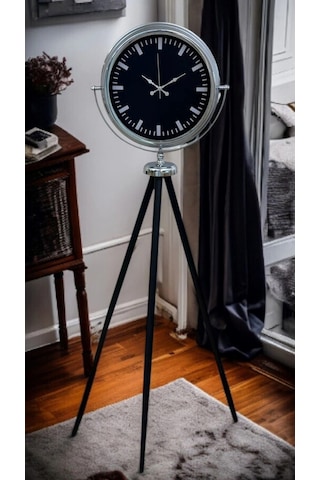 Krom Prime Modern Tripod Ayaklı Saat Çok Renkli