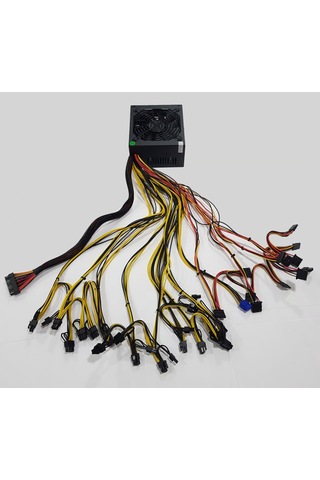 Olko 2200, 2200w, 14cm Fan, 16xpcı-e 6+2pin, 1x20+4pin, 8xsata, Atx, Power Supply Psu