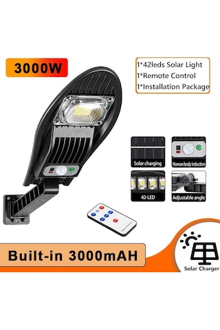10000w 168led Yükseltilmiş Güneş Sokak Lambası Açık Su Geçirmez Led Bahçe Duvarı Ayarlanabi Solar Lamba Dahili Bahçe Ayd. 56671487