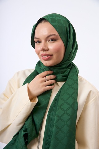 Mirsoy Scarf Lina Modern Desen Şal Yeşil