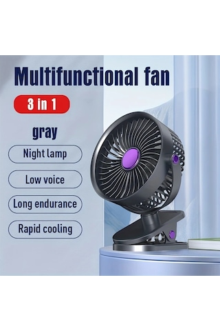 Willowhaven 2025 Tip B Mini Usb Klipsli Taşınabilir Fan Çok Fonksiyonlu Kamp Ofis Spor Hediyesi
