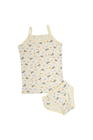 Kota 3406x6 Kız Çocuk 6'lı Karışık Desen İp Askılı Atlet Külot Takım-renkli Asorti