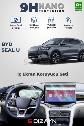 S-dizayn Byd Seal U 9h Nano Gösterge Ve Multimedya Ekran Koruyucu Parlak 2024 Üzeri A+ Kalite