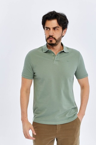 Süvari Slim Yeşil Erkek Polo Yaka T-shirt Ts1014000474