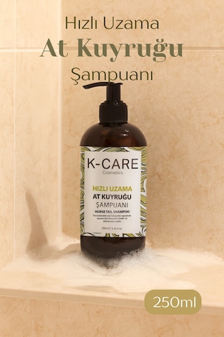 K K-care Cosmetics Hızlı Uzamaya Yardımcı At Kuyruğu Şampuan 250 ML