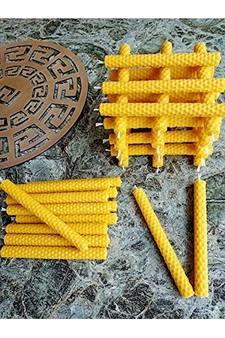 Adet 14cm Dilek Mumu Doğal Petek Mum Beeswax Candle Bal Mumu Mum Çok Renkli
