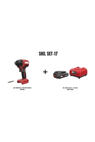Skil Set-17 Skil Powertools 3211CA Akülü Darbeli Vidalama + Skil 3136AA 2AH Li + 2.4A Şarj Cihazı Promo
