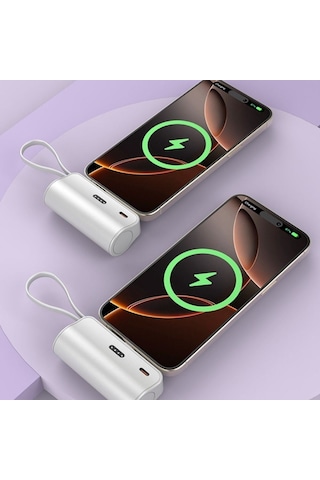 4500 Mah Mini Powerbank Type-c Girişli Taşınabilir Hızlı Şarj Taşınabilir Şarj Cihazı-1561 Siyah